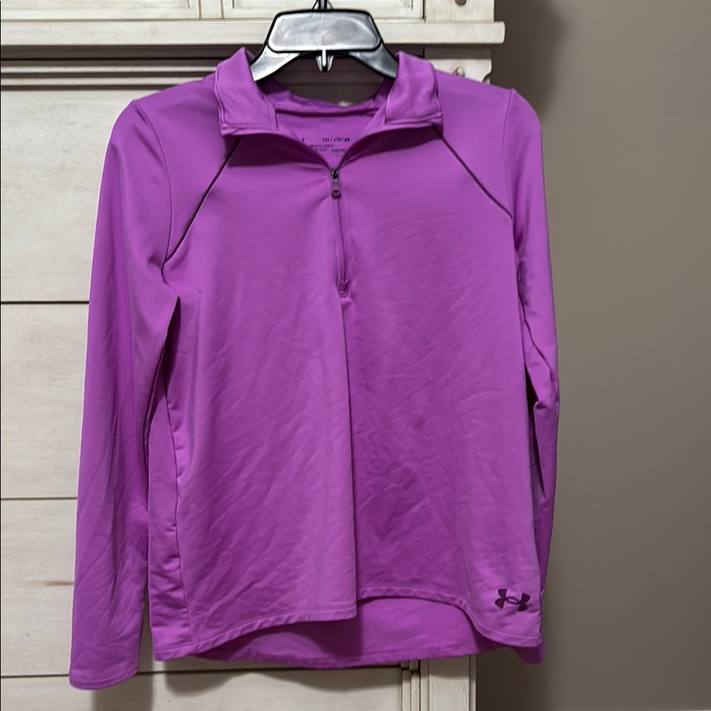 Under Armour Purple Long Sleeve Pullover, girls size XL